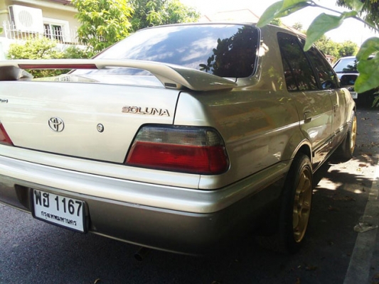 Toyota soluna ปี 98 เกียร์ออโต้ ติดแก๊ส LPG มี airbag เครื่องดี ช่วงล่างเงียบ เกียร์เปลี่ยนนิ่ม ภายในเรียบร้อย แอร์เย็น ฟิลม์ hi-kool เครื่องเสียง jvc สีสวย แม็กซ์ advan 16" ภาษีไม่ขาด พร้อมใช้ พร้อมโอน เอกสารครบ.  บริการส่งทั่วไทย  ราคา 89,000 บาท