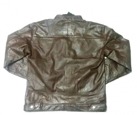 ขายเสื้อหนังของใหม่ คอจีน มีสีดำกับน้ำตาล ทุกไซส์