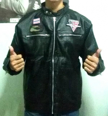 ขายเสื้อหนังของใหม่ คอจีน มีสีดำกับน้ำตาล ทุกไซส์