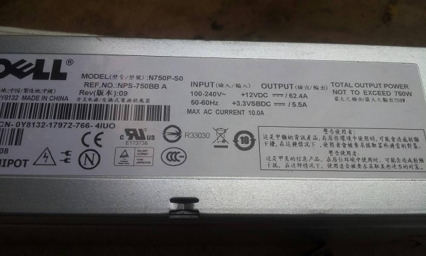 สวิชชิ่ง Dell 13v 62.4A สวิชชิ่ง Dell 13v 62.4A