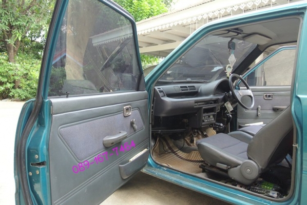 ขายรถ daihatsu - mira สีเขียว ติดแก๊สถังโดนัท ราคา 58,000 บาท