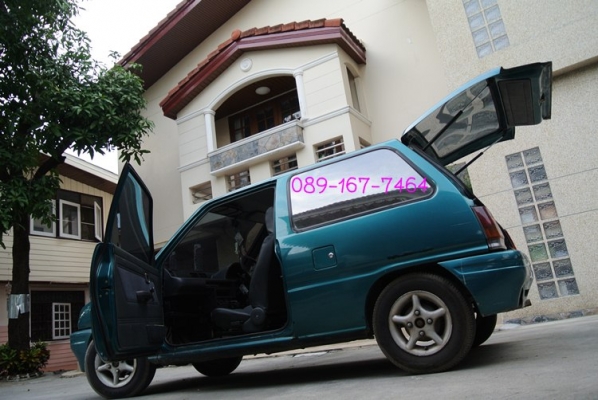 ขายรถ daihatsu - mira สีเขียว ติดแก๊สถังโดนัท ราคา 58,000 บาท