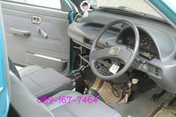 ขายรถ daihatsu - mira สีเขียว ติดแก๊สถังโดนัท ราคา 58,000 บาท