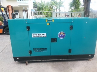 ขาย เครื่องปั่นไฟพร้อมตู้เก็บเสียง 80KVA Hopow Power