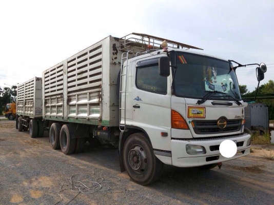ขายรถบรรทุกพ่วง Hino mega เครื่อง 260 แรง ปี 47 แม่ลูกกระบะไม่ดัมพ์อู่สหะกิจ ทะเบียนพร้อม