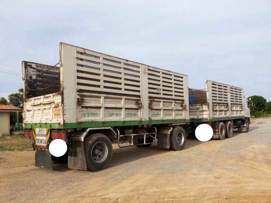 ขายรถบรรทุกพ่วง Hino mega เครื่อง 260 แรง ปี 47 แม่ลูกกระบะไม่ดัมพ์อู่สหะกิจ ทะเบียนพร้อม