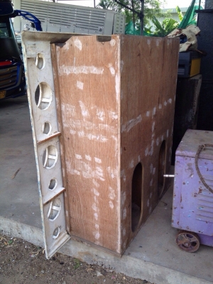 ขายตู้ ซับ 15 นิ้ว 4 ดอก  พร้อมแผ่น อคิลิก หนา 20 มม