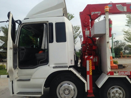 รถสิบล้อสองล้อ ฮีโน่โปรเฟียร์ ติดเครน เครื่อง 6 สูบ เพลาเล็ก.