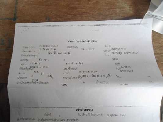 ขายรถ 6 ล้อติดเครน 3.70