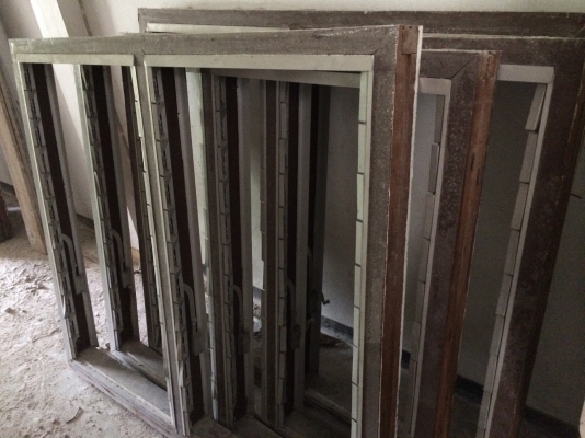 ขายวงกบบานเกล็ดคู่พร้อมชุดบานเกล็ดอลูมิเนียม