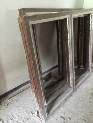 ขายวงกบบานเกล็ดคู่พร้อมชุดบานเกล็ดอลูมิเนียม