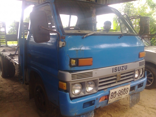 หกล้อ อีซูซุ TLเครือง100ฝาดำ เทนเลอร์บรรทุกแบ็คโฮ CP60กับรถเกียว...ทะเบียนโอน.... แยกขายชุดเทนเลอร์ห้างพับไฮโรลิก..48,000บ