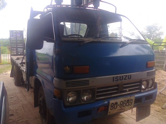 หกล้อ อีซูซุ TLเครือง100ฝาดำ เทนเลอร์บรรทุกแบ็คโฮ CP60กับรถเกียว...ทะเบียนโอน.... แยกขายชุดเทนเลอร์ห้างพับไฮโรลิก..48,000บ