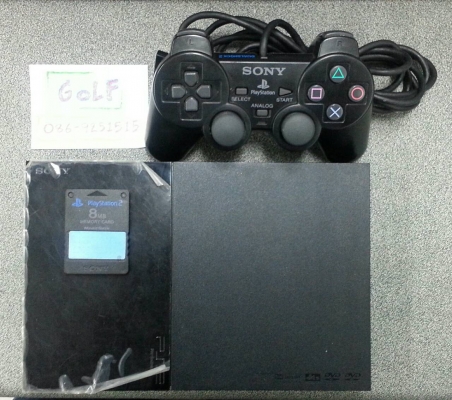 เครื่องเล่นเกม Ps2 แถมแผ่นให้ 30 แผ่นมี จอย 1 จอย