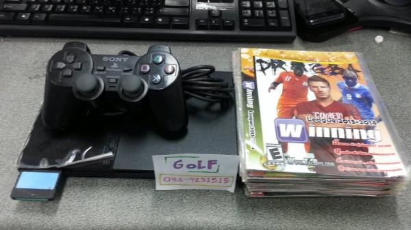 เครื่องเล่นเกม Ps2 แถมแผ่นให้ 30 แผ่นมี จอย 1 จอย