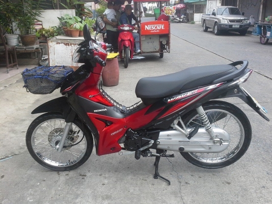 มาแว้ว มาแว้ววววววววววว รถรถปลายปี 56หลุดจำนำ wave 110 i ปี 56 สตาร์ทมือ สีแดง ดำ สวยมาก เหมือนป้ายแเดง