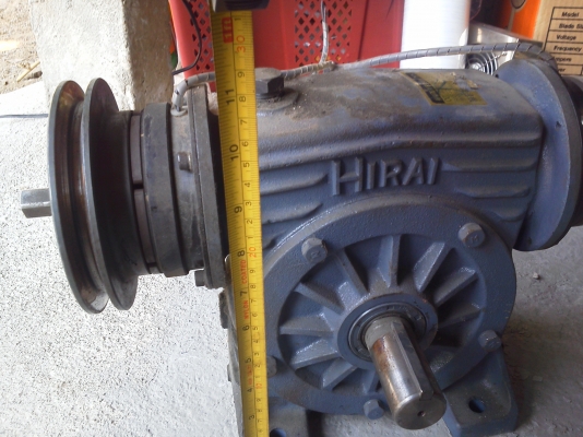 (มีVDOให้ดู)เกียร์ทดญี่ปุ่นขนาดใหญ่ HIRAI 1/ 20 มีคลัทช์และเบรคส่งกำลังและหยุดได้ทันที่ มอเตอร์สามารถต่อให้เดินตลอดได้