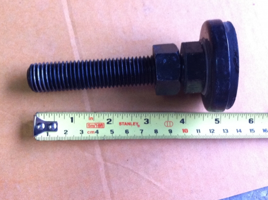 แกนปรับตั้งระดับเครื่องจักรหรือโต็ะทำงานขนาดโต 20 มม. ยาว 5.5 นิ้ว รับน้ำหนักได้มากเหล็กดำแข็ง