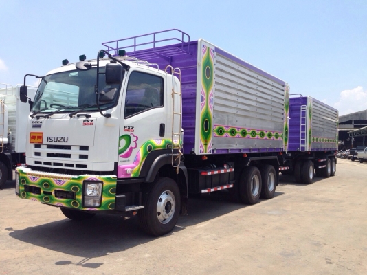 ขายรถใหม่ป้ายแดง 22 ล้อพ่วงแม่ลูกดัมพ์ ISUZU DECA 360 แรงม้า หางพ่วงดัมพ์ 3 เพลาคอกเกษตร