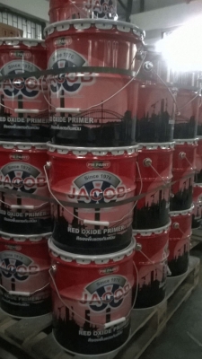 สีกันสนิมแดง จาคอบ ขนาด ถัง 18ลิตร (18 กิโลกรัม) 950บาท 70ถังส่งฟรีทั่วไทย