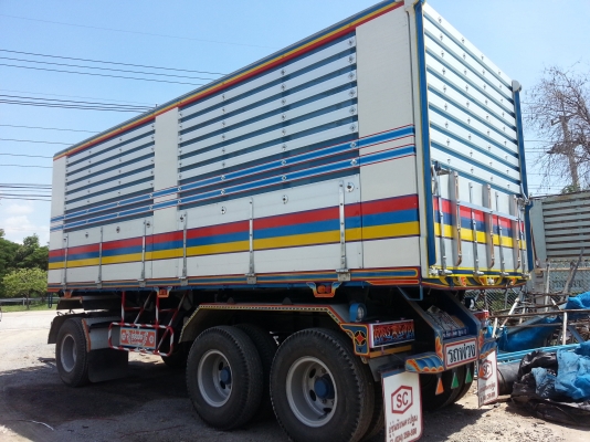 ขายด่วนหางพ่วง 3 เพลา อู่ซุ่นชัย จ.นคปฐม สูง 2.20 เมตร ยาว 6.80 เมตร