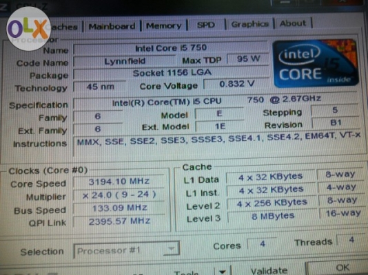 คอมพิวเตอร์ intel Core i5 750@2.6 GHZ Ram4GB HDD320G การ์ดจอแยก 256 Bit ดีวีดี Cardreader multi สภาพพร้อมใช้ สนใจโทรมาคุยรายละเอียดกันครับ