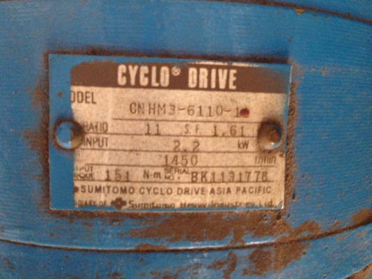 ขายมอเตอร์เกียร์ Cycro drive Sumitomo 3 HP. 380 V อัตราทด 1:11 สภาพสวย วิ่งนิ่ม พร้อมใช้งาน ขายมอเตอร์เกียร์ Cycro drive Sumitomo 3 HP. 380 V อัตราทด 1:11 สภาพสวย วิ่งนิ่ม พร้อมใช้งาน