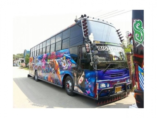 ขายรถบัสพัดลมตัวถังเชิดชัย ทรงวอลโว่(สภาพเดิมๆ) คัชซีเบนซ์ เครื่องนิสัน 330 HP. อินเตอร์เทอร์โบ คานหน้าหลังนิสัน