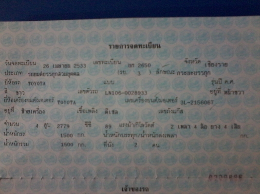 ขายTOYOTA HILUX LN106แท้ ขายTOYOTA HILUX LN106แท้