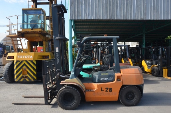 ขาย Toyota 7FD35 ดีเซล Toyota 13Z ออโต้ 3.5 ตัน ยกสูง	5 เมตรฮิ้งฟอร์ค(แผงงา คว่ำ-หงาย)