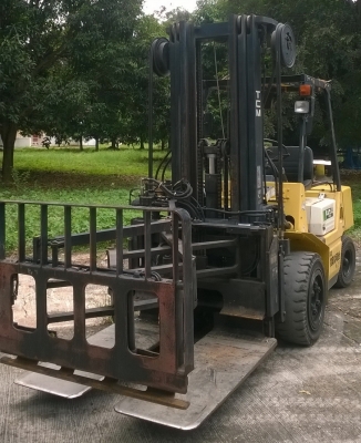 โฟล์คลิฟท์เสาเข้าตู้สูง5.40ม.งาPUSH-PULL-TCM-3ตันสไลด์-ดัน-ดึง-สินค้าได้*2216ชม.*ติดแก๊สจากญี่ปุ่น