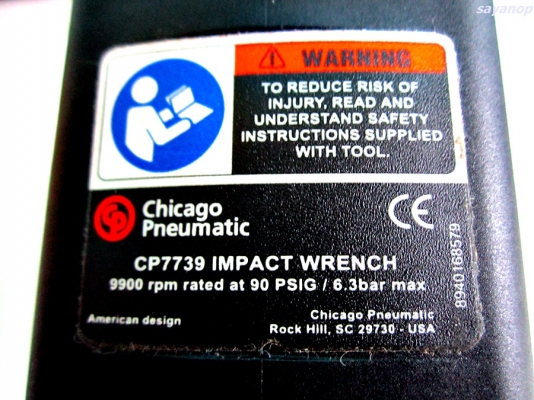 ---ขายบล็อกลมคุณภาพดีระดับ Professional ยี่ห้อ Chicago Pneumatic รุ่น CP7739 ขนาด 1/2 นิ้ว