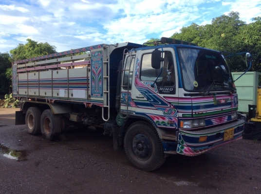 HINO FM3H(ดั๊ม2เพลา)เครื่อง195แรง มีระบบลากพ่วง เครื่องดี ยางดี ขาย 830,000 บาท
