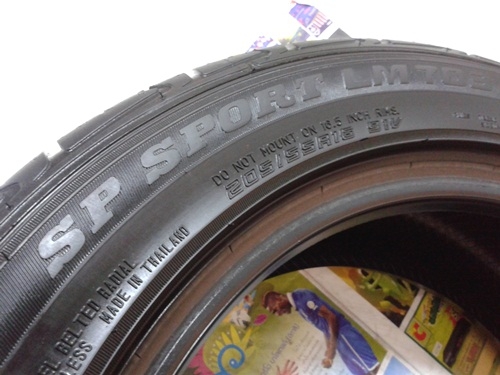 ยาง,205-55-16 DUNLOP LM703 ดอกหนาๆปี13ไม่ปะชุดละ 3,600
