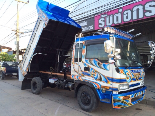 Isuzu Deca หัวนอก ไฟฟ้า  ดั้มดิน 4 ตัน ยาว 3.60ม. - เครื่องเก่าญี่ปุ่นแท้ 6HE 195แรง