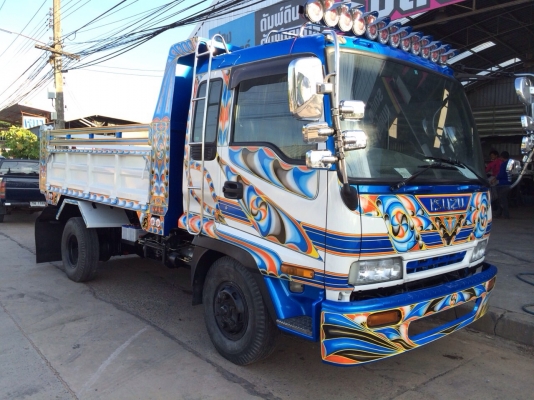 Isuzu Deca หัวนอก ไฟฟ้า  ดั้มดิน 4 ตัน ยาว 3.60ม. - เครื่องเก่าญี่ปุ่นแท้ 6HE 195แรง