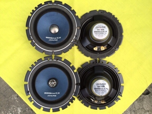 ลำโพง Alpine ตระกูล DDDrive EX รุ่น DDS-162E ลำโพงแกนร่วม 2 ทาง ขนาด 6" กรวยกระดาษ แม่เหล็กเหลว 160/40 วัตต์ Made in Japan แท้