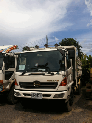 ขายรถบรรทุก 10 ล้อ ดั้ม HINO MEGA FM 260 CNG ปี47