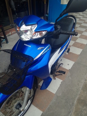 ราคาถูก Honda Wave 110 i สีน้ำเงิน ขาว รถสวยเดิมๆ ขับดีมาก ประหยัดน้ำมัน