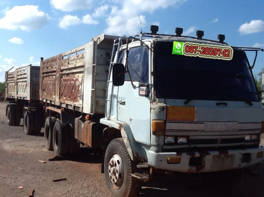 ขายรถดัมพ์ 18 ล้อ พ่วงแม่-ลูก (2 คาน) ISUZU นางฟ้า 240 แรงม้า