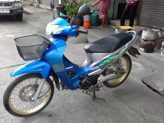 Wave 125 r ปี 49 กุญแจใหญ่ สีน้ำเงิน เทา รถบ้าน สวย เครื่องเดิมๆ มีเล่ม เอกสารครบ