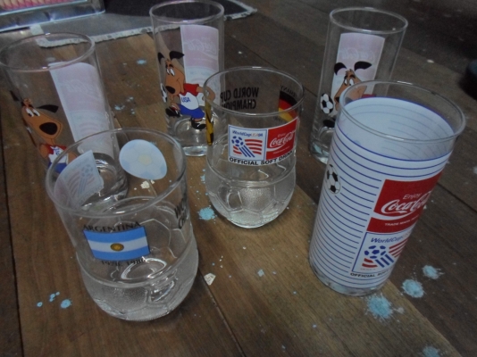 แก้วเป๊ปซี่สตาร์วอร์ 6 ใบ แก้วเวิร์ลคัพ ปี 94 6 ใบ  ขายเหมา ถูก ๆ 600