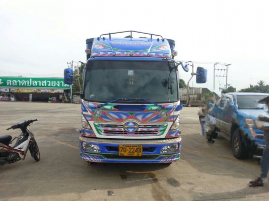HINO MEGA  FC4J 170 แรง ปี51 กะบะมิเนียมเพ้นลายอย่างสวย ยางเรเดียล ล้อแม็ก ภาษีเต็ม