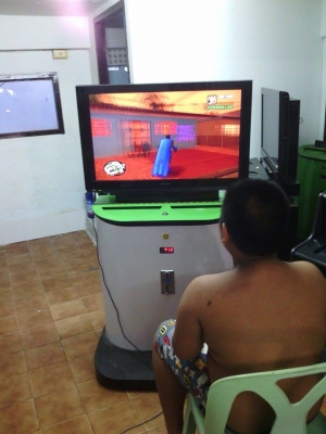 ตู้เกมส์เพลย์ 2 แบบหยอดเหรียญ จอ lcd 32 นิ้ว