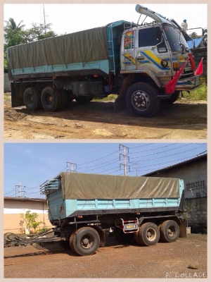 ขายรถพ่วง ISUZU 240 R นางฟ้าแท้ ปี 39 แม่ลูกดัมพ์สามมิตร ลูก 3 เพลา