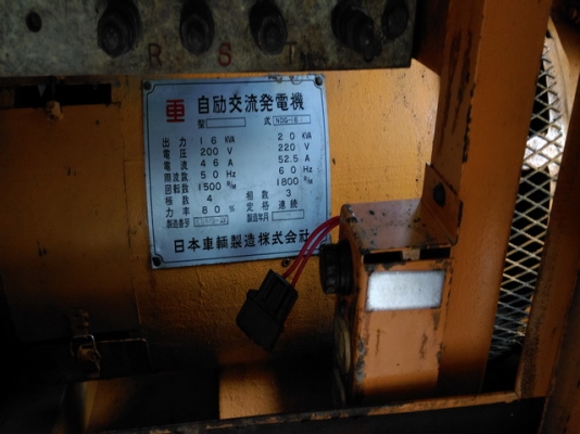 เครื่องปั่นไฟ 20KVA  ไดร์นิปปอน  ไฟ3เส้น  0818481185(เอ)