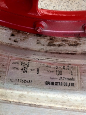 ขาย...Watanabe - RS-8 ล้อกล้วยญี่ปุ่น Watanabe รุ่น rs-8  ขนาด15 หน้า6.5ออฟ34 หลัง7ออฟ27 4รู100 ขาย4วง 16,500บาท 085-989-6571 Line : chirohunter เอกชัย114-บางบอน-บางแค-พระราม2-อโศก-สายไหม-ตจว.จัดส่ง