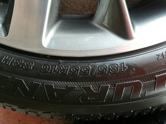 ล้อป้ายแดง  New Jazz ขอบ16พร้อมยาง Bridgestone 185-55R16 ปี14