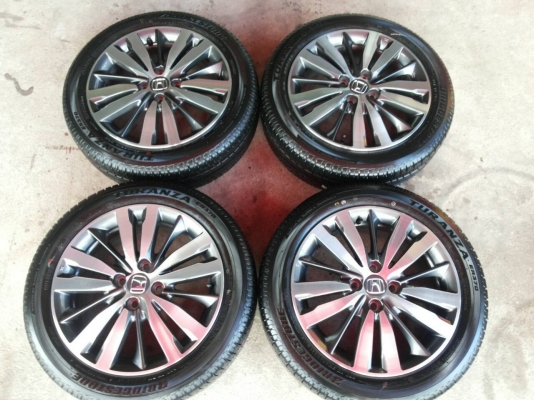 ล้อป้ายแดง  New Jazz ขอบ16พร้อมยาง Bridgestone 185-55R16 ปี14