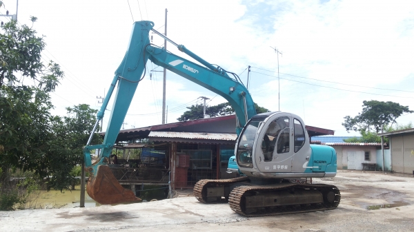 รถเเม็คโคร KOBELCO SK120-5มาร์คไฟร์ ซีเรียสูงชั่วโม่งทำงานน้อยอาร์มพิเศษยาวรถนำเข้าเก่านอกแท้ไม่เคยใช้งานเมืองไทยเลย